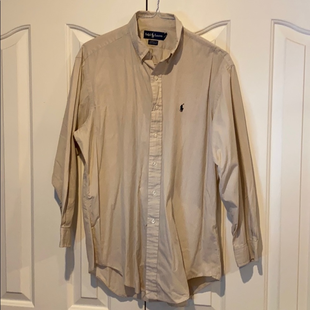Ralph Lauren Classic Tan Yarmouth Shirt, 16” 32/33